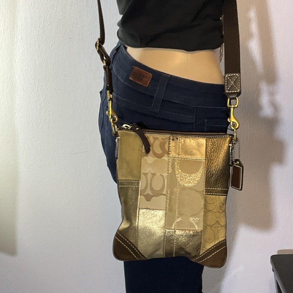 Coach Patchwork Swingpack Messenger Cross Body Ha… - image 6